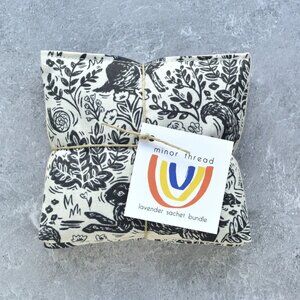 Monochrome Woodland Floral Lavender Sachet Bundle Rifle Paper Co Rabbits
